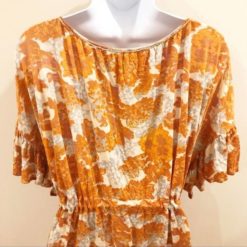 Free People River Bend Top Orange Medium - Picture 9 of 13